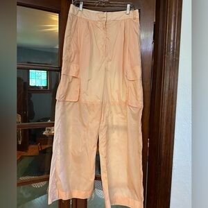 Tibi wide leg oversized slicky cargo pant SIZE 6